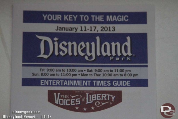 Anyone else catch the typo in the Disneyland Schedule.. taking #LimitedTimeMagic to a new level.. Hours 9am to 10am