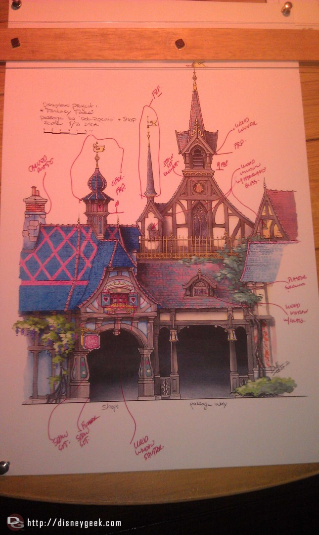 Artwork of the new store and passageway in the Fantasy Faire