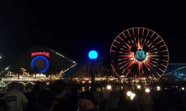 Paradise Pier, only a couple minutes until World of Color