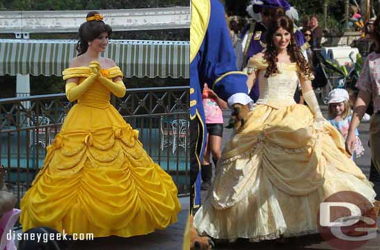 Had a request for Belle's dress old/new, so here is a side by side look.