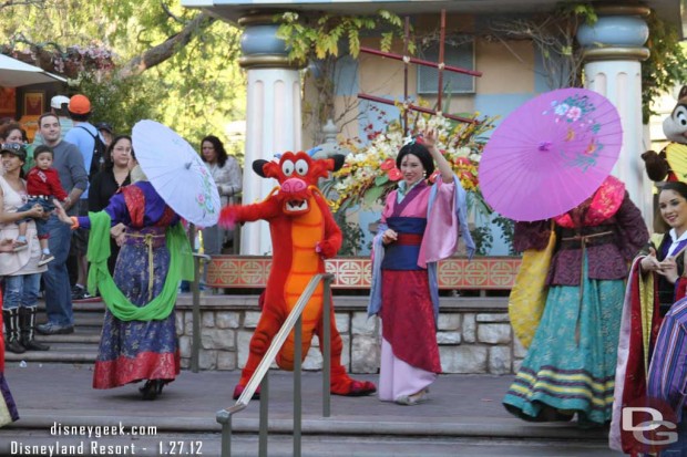Mulan and Mushu at the 2012 #Disneyland Resort Lunar New Year Celebration
