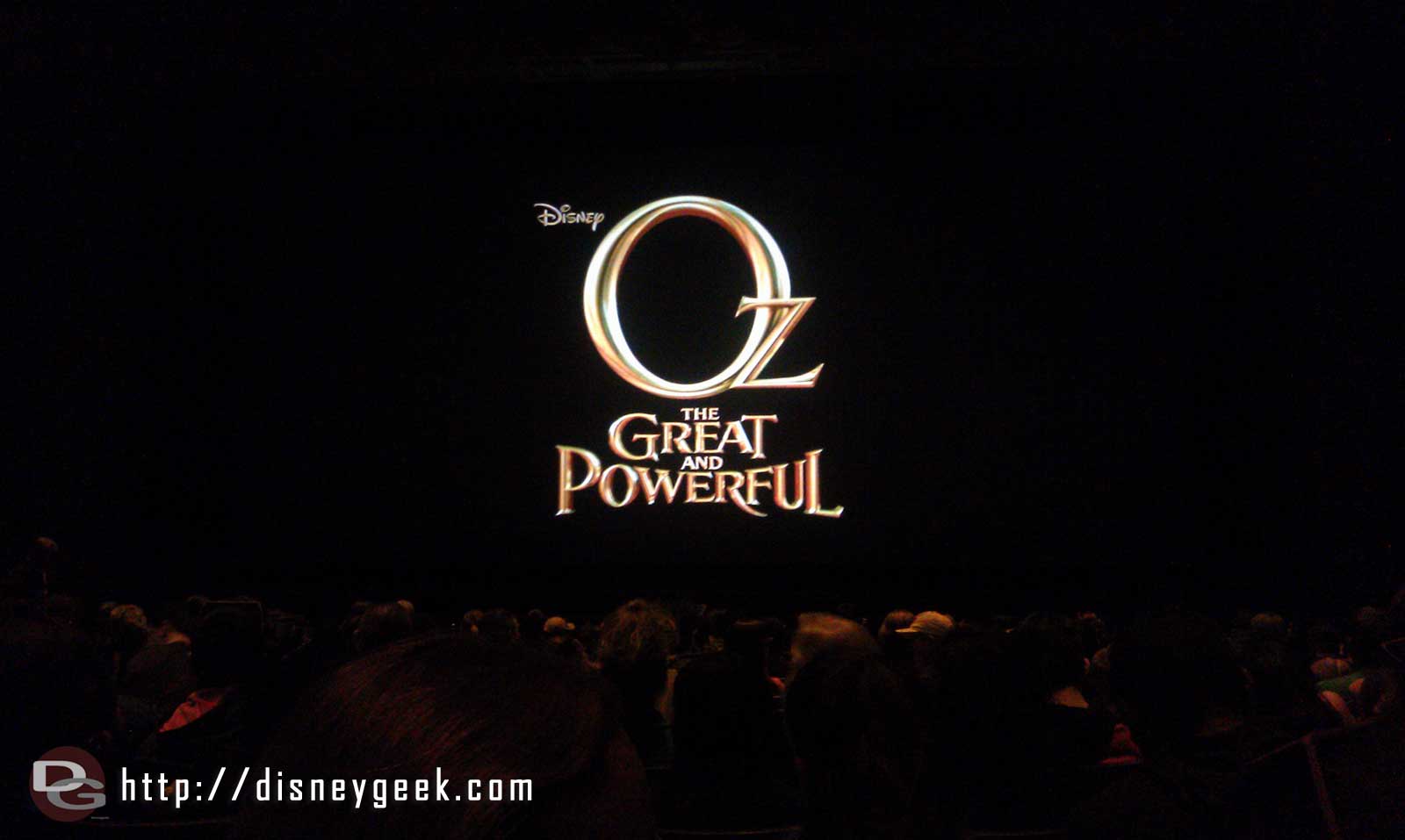 Ready for the Annual Passholder preview of Oz the Great and Powerful in the Muppet Theater