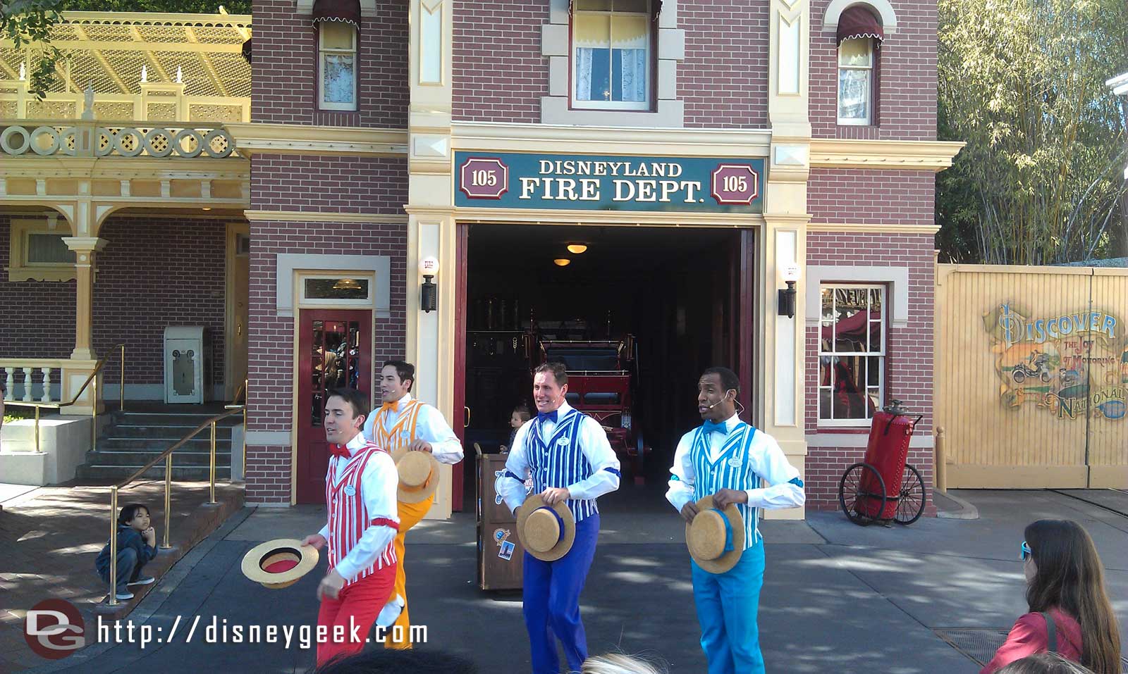 Starting off my afternoon with the Dapper Dans of Disneyland today.