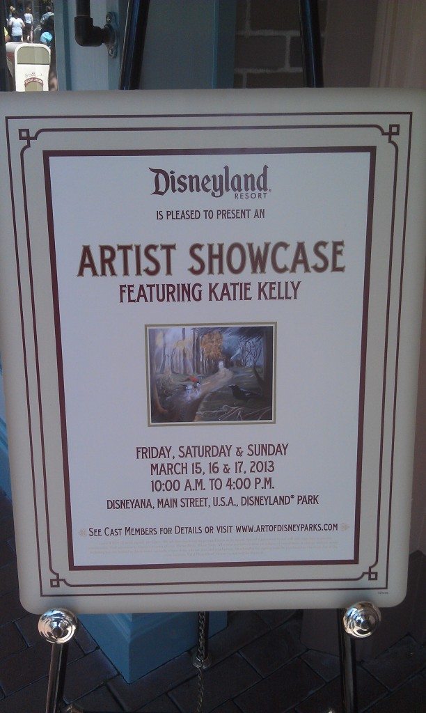 An artist showcase featuring Katie Kelly this weekend Disneyana