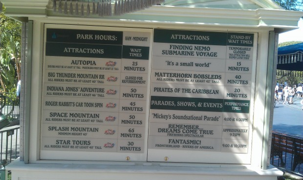 Current #Disneyland wait times