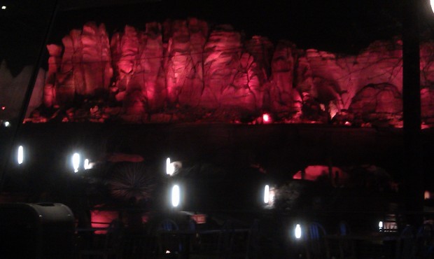 The view from the dinner table this evening, #CarsLand note Racers just went down