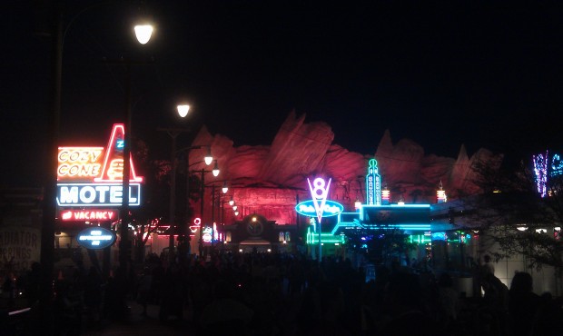 A look down Route 66 this evening in #CarsLand