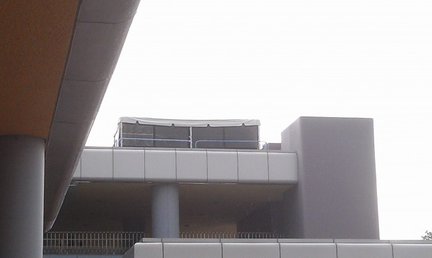 Anyone know what the tent housing projectors atop the Epcot Monorail station is for?