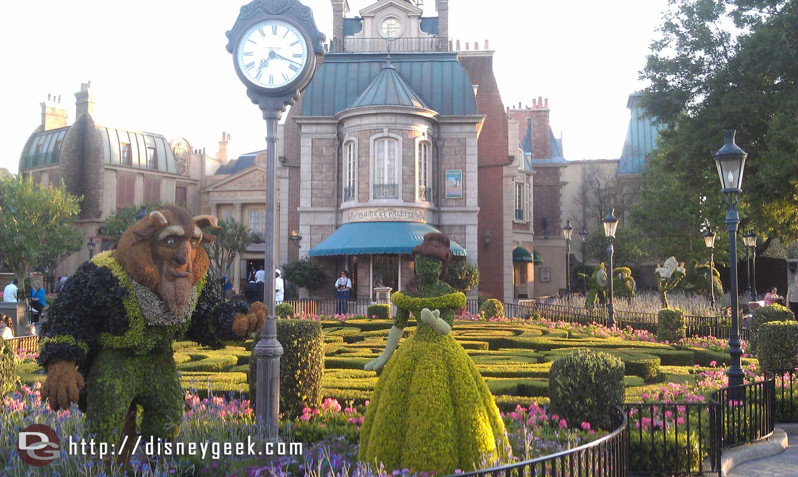 Beauty and the Beast topiaries near France