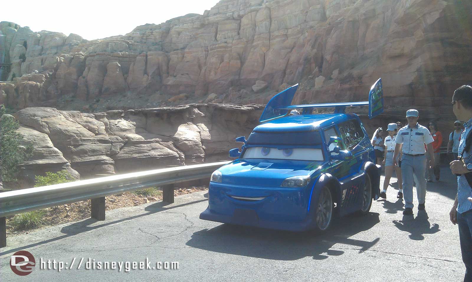 DJ rolling out for a dance party CarsLand