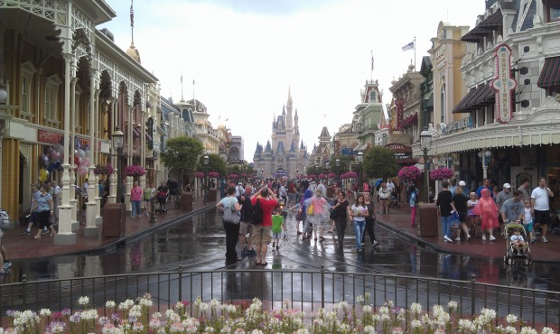 Main Street this soggy afternoon