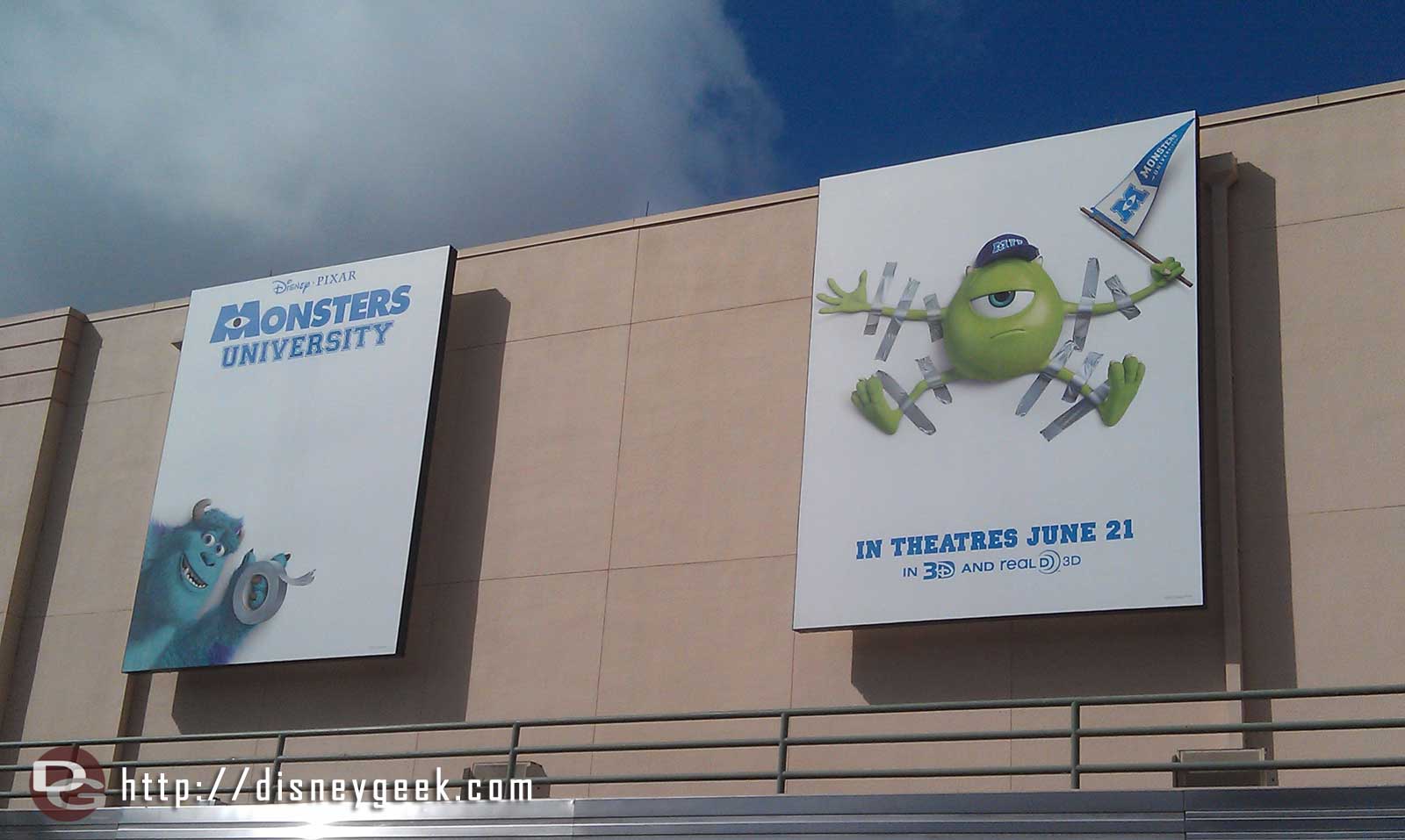 Monsters University Billboards in the Animation Courtyard
