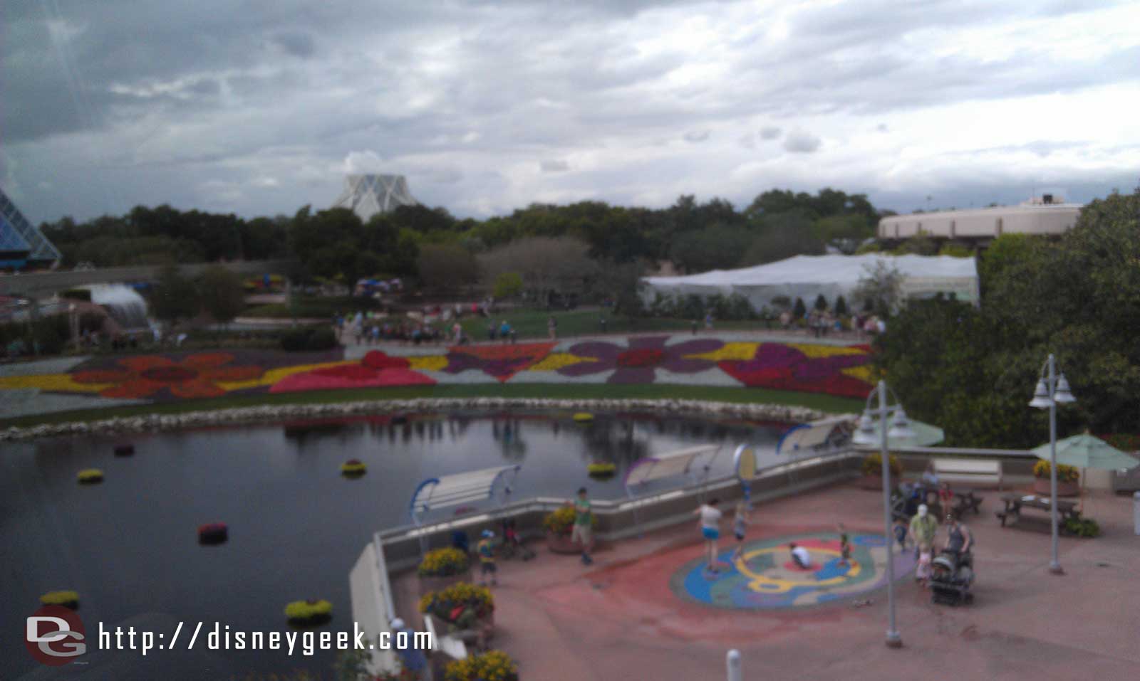 More Epcot flower beds from the Monorail
