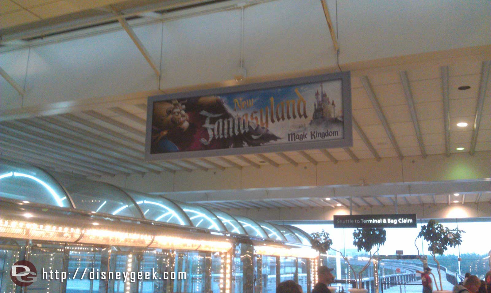 New Fantasyland sign at the Orlando airport.