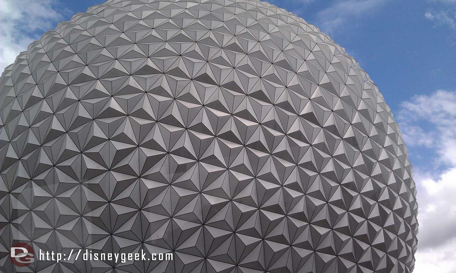Spaceship Earth as we passed by on the Monorail