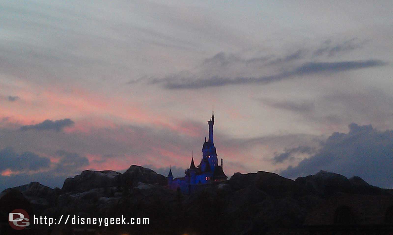The Beasts Castle as the sun is setting