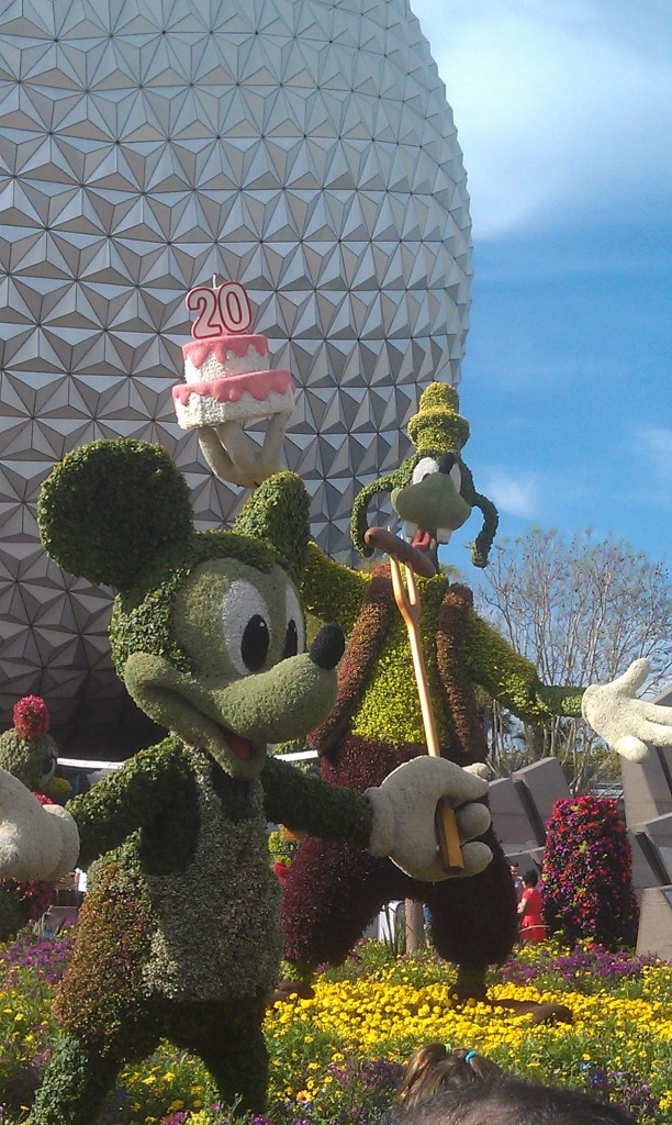 The Epcot International Flower and Garden Festival celebrates 20 years (Disney Afternoon theme was playing)