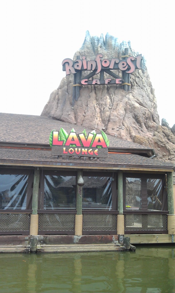 The Lava Lounge at the Rainforest Cafe , still under construction
