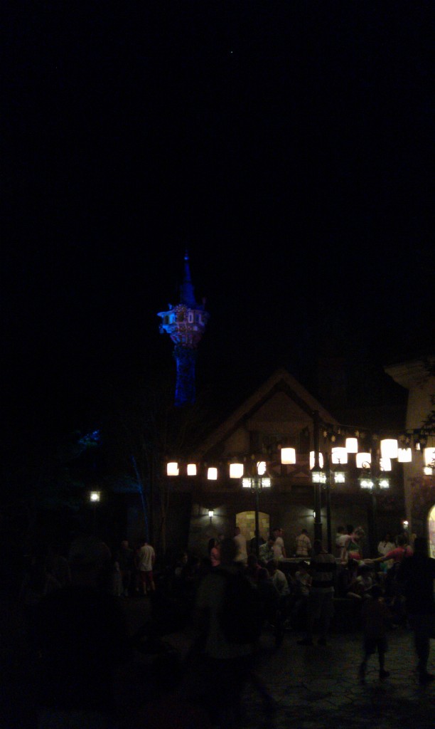 The Tangled Restroom area afterdark, the cell phone does not do it justice