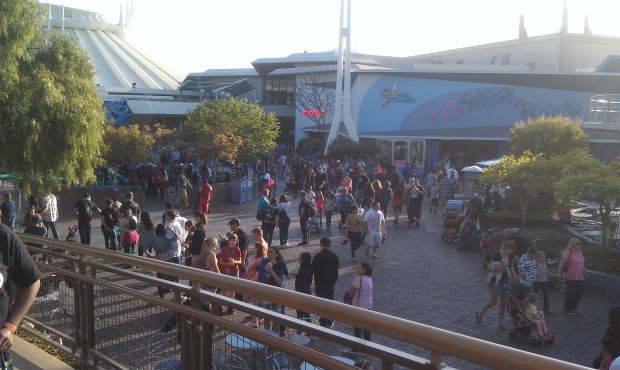 The line now stretches into Tomorrowland, up the ramp of Innoventions and wraps on the 2nd story