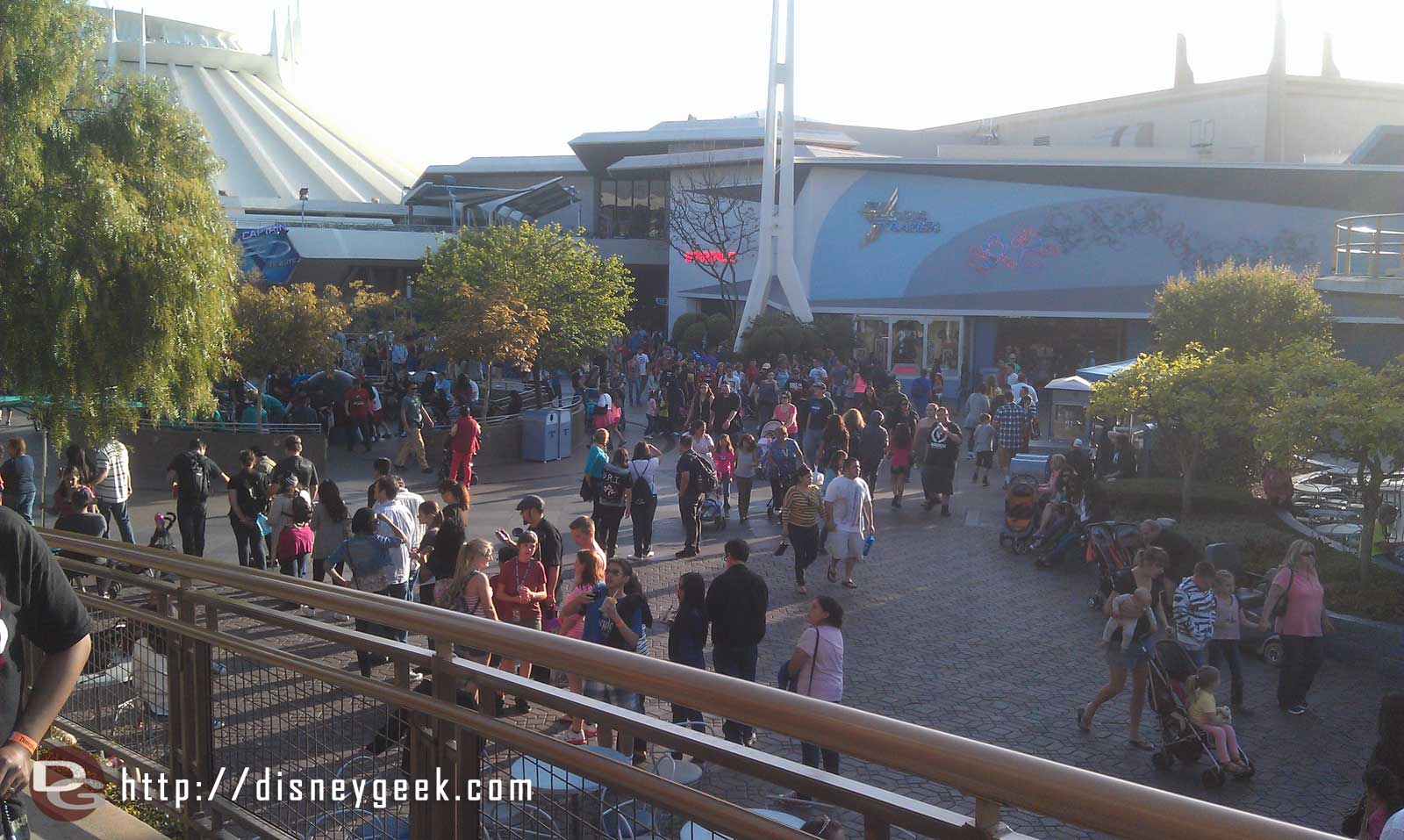 The line now stretches into Tomorrowland up the ramp of Innoventions and wraps on the 2nd story