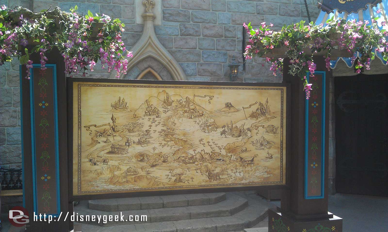 A photo backdrop in Fantasyland for tonights media event