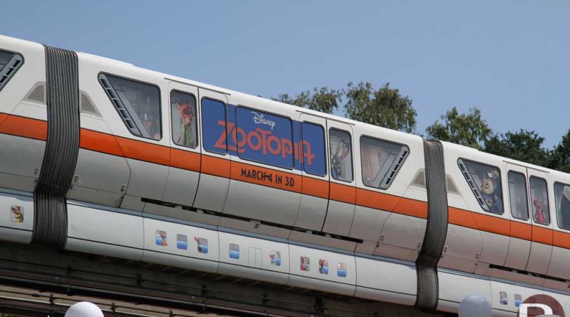 Walt Disney World Monorail Orange - Zootopia Overlay