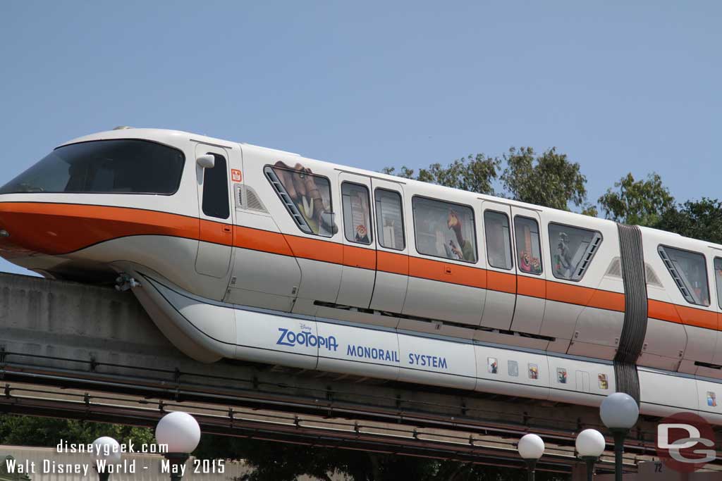 Walt Disney World Monorail Orange - Zootopia Overlay