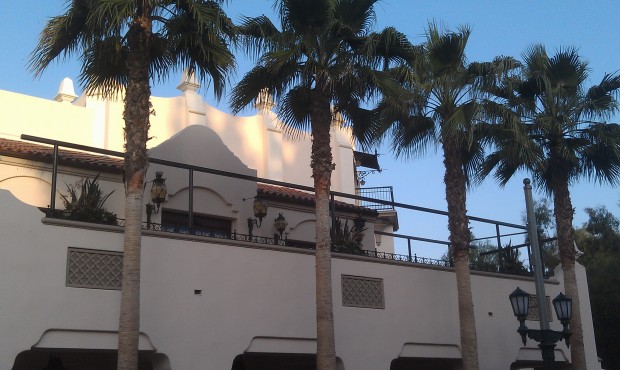 Looks like they are adding a shade structure to the patio seating of Carthay Circle