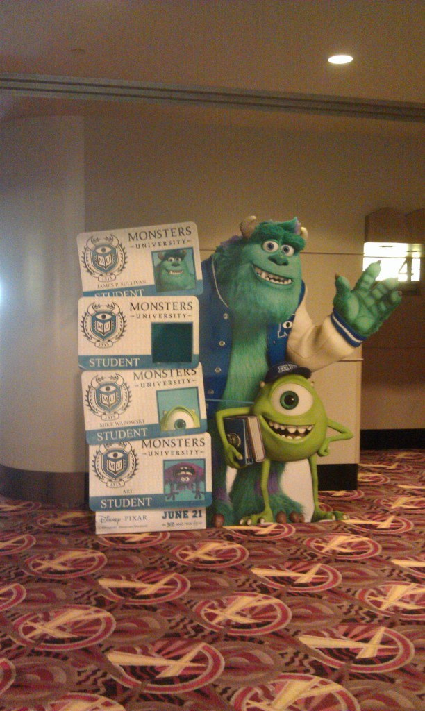 Monsters University photo op in the AMC