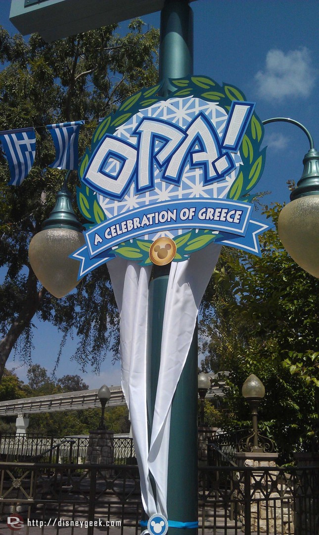 More signage for Opa the Greek Celebration this weekend
