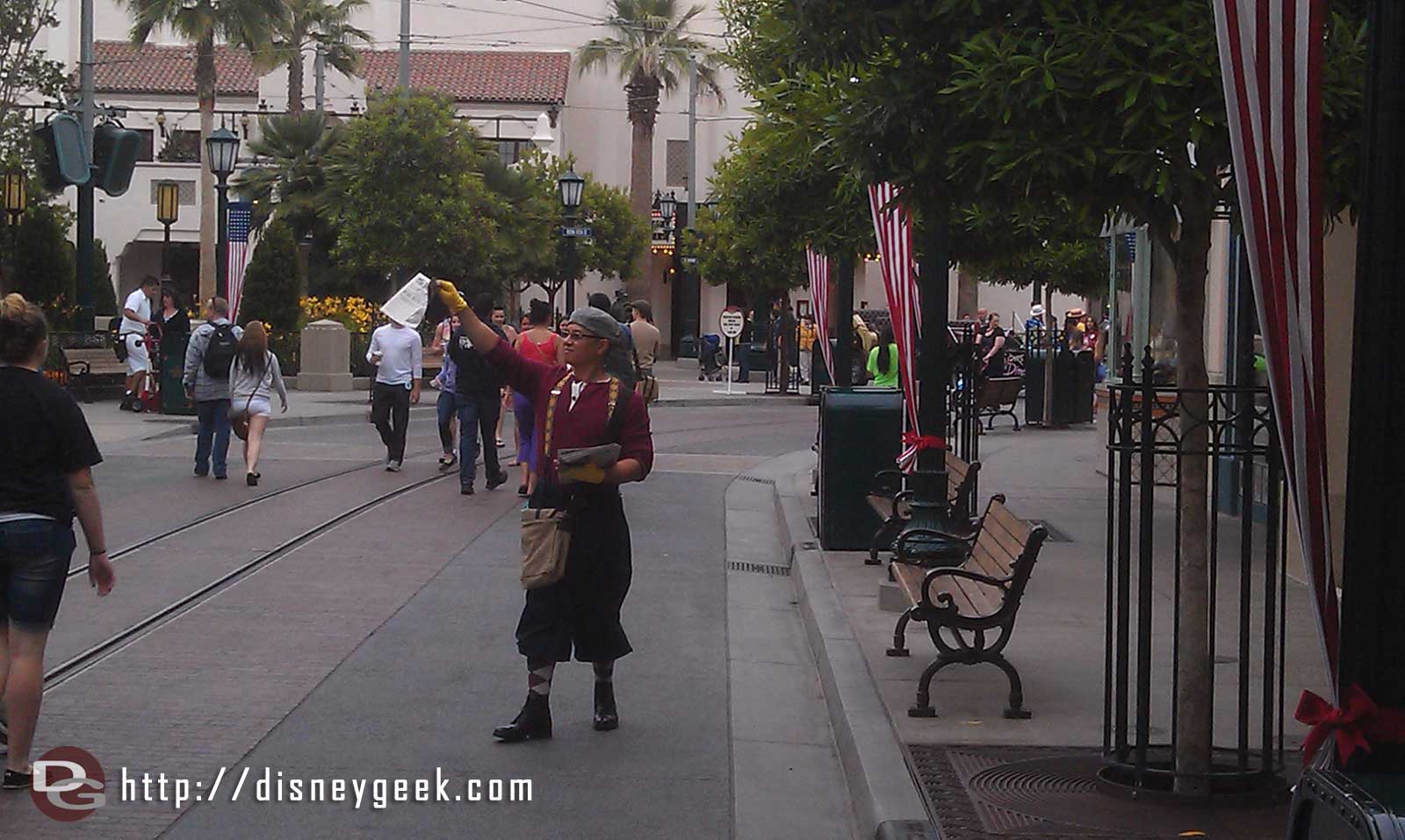 News Boys out on BuenaVistaStreet. same spring bugle though