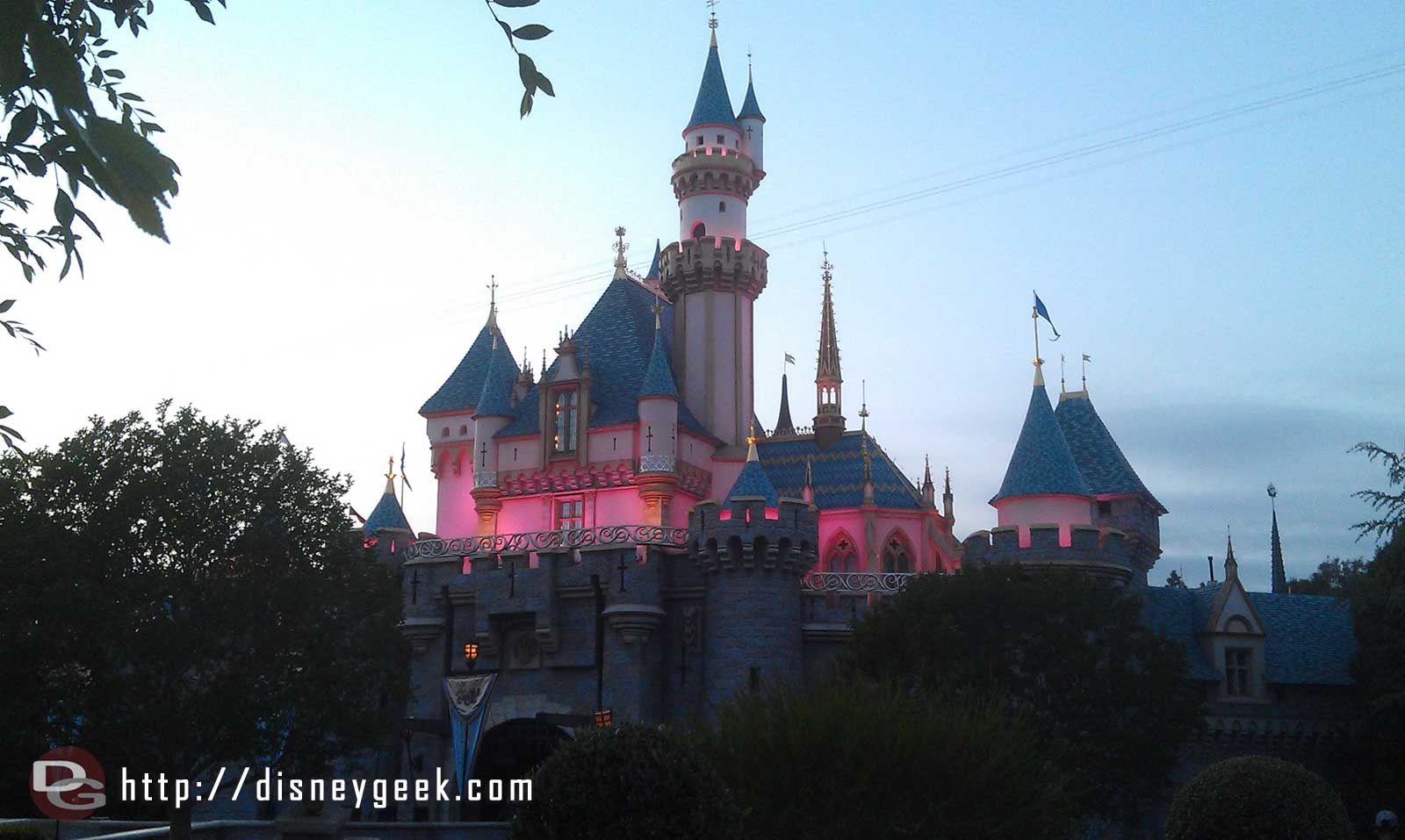 Sleeping Beauty Castle this evening