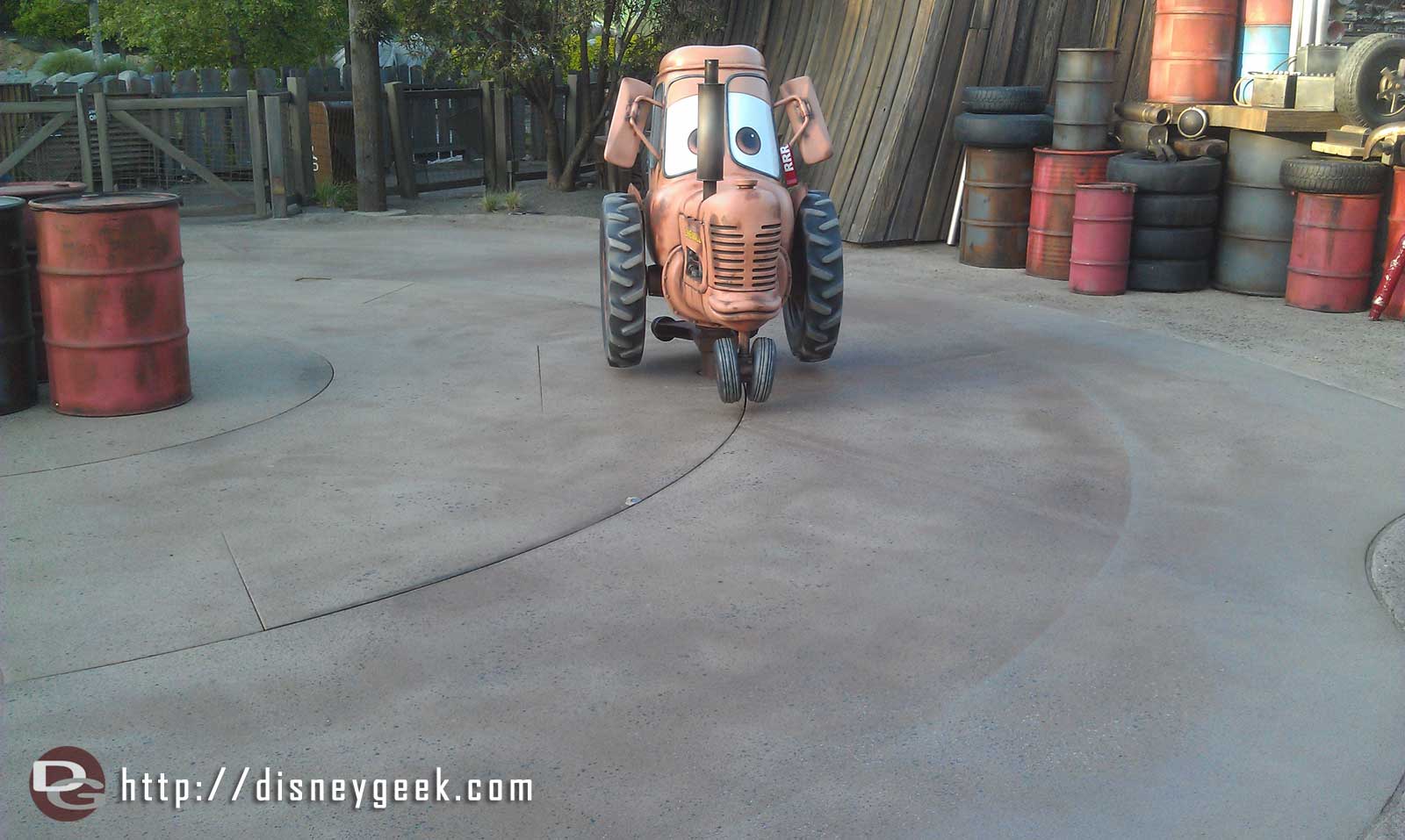 Square dancing with Mater and the baby tractors in CarsLand