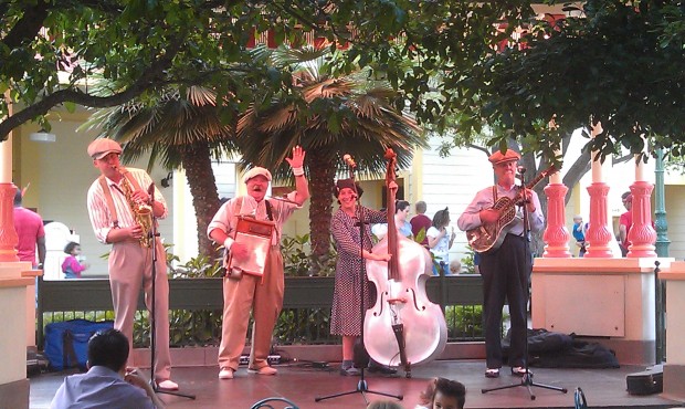 The Ellis Island Boys performing at the Paradise Garden Bandstand