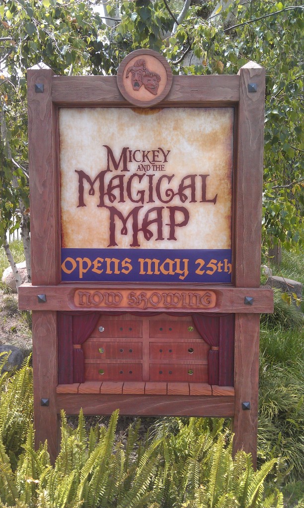 The sign for Mickey and the Magical Map