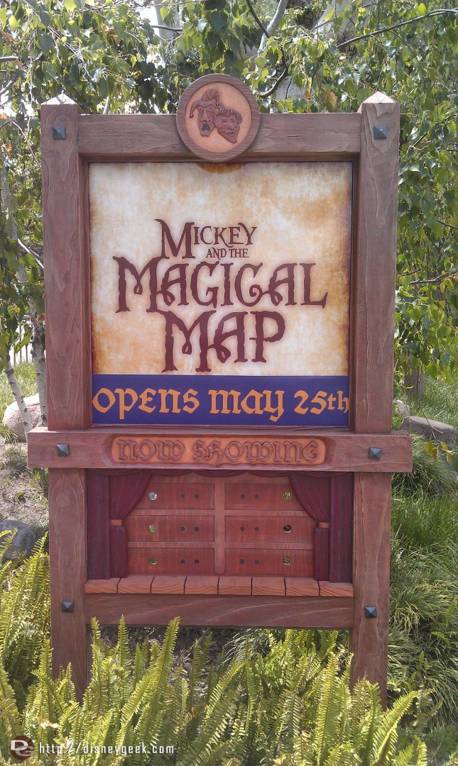 The sign for Mickey and the Magical Map