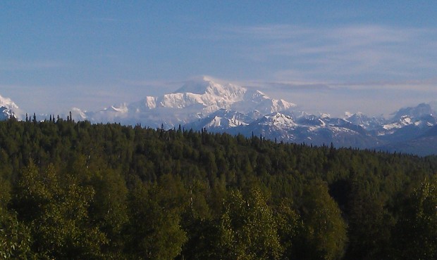 A tighter shot of Mt McKinley #Alaska