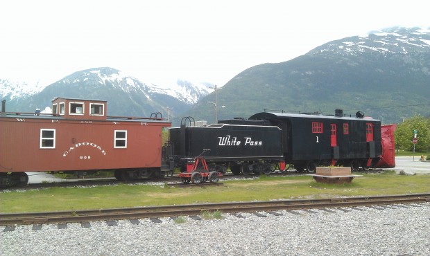 A train on display in Skagway #Alaska