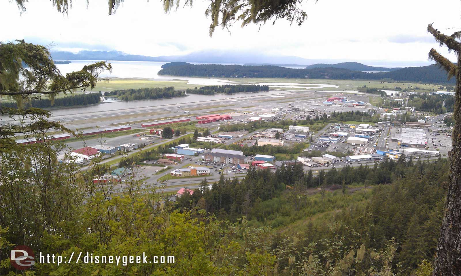 Juneau International Airport from Glacier Gardens Alaska