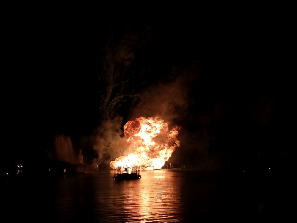 Epcot - Illuminations Reflections of Earth - Inferno Barge