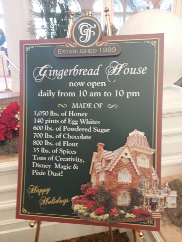 The Grand Floridian Gingerbread house facts and figures