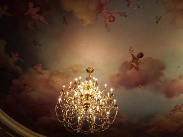 Be Our Guest, the main ballroom dining room ceiling.