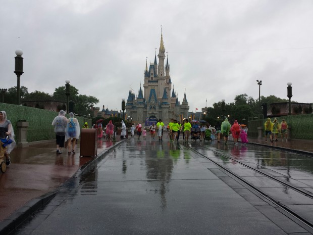 Main Street USA & Cinderella Castle in the rain this afternoon