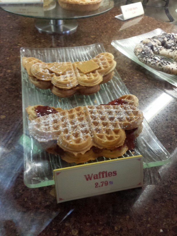 Stopped by the bakery in Norway.  Waffles