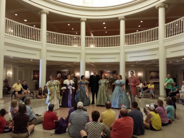 The Voices of Liberty performing in the American Adventure 