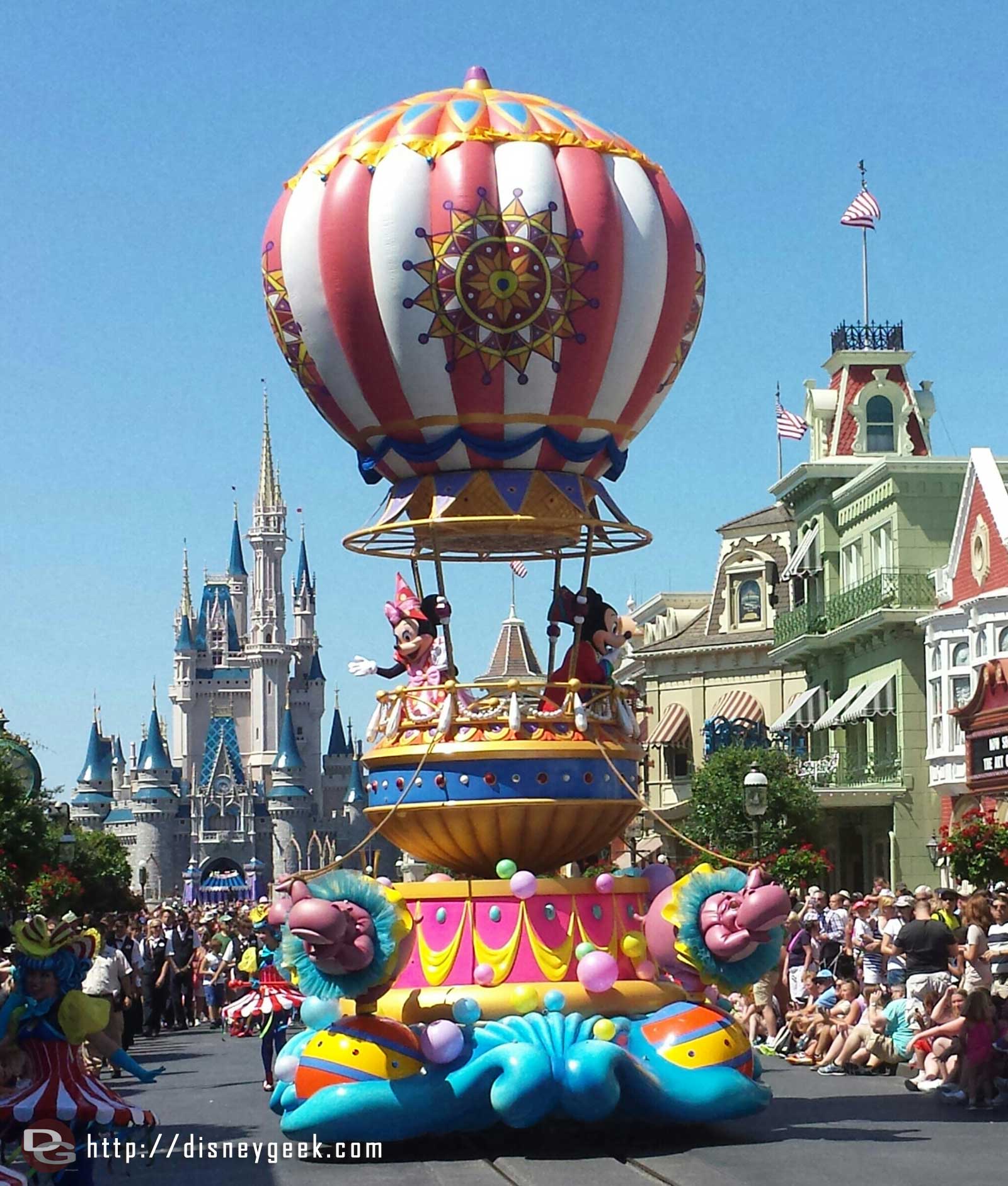 Mickey and Minnie close out the Festival of Fantasy Parade