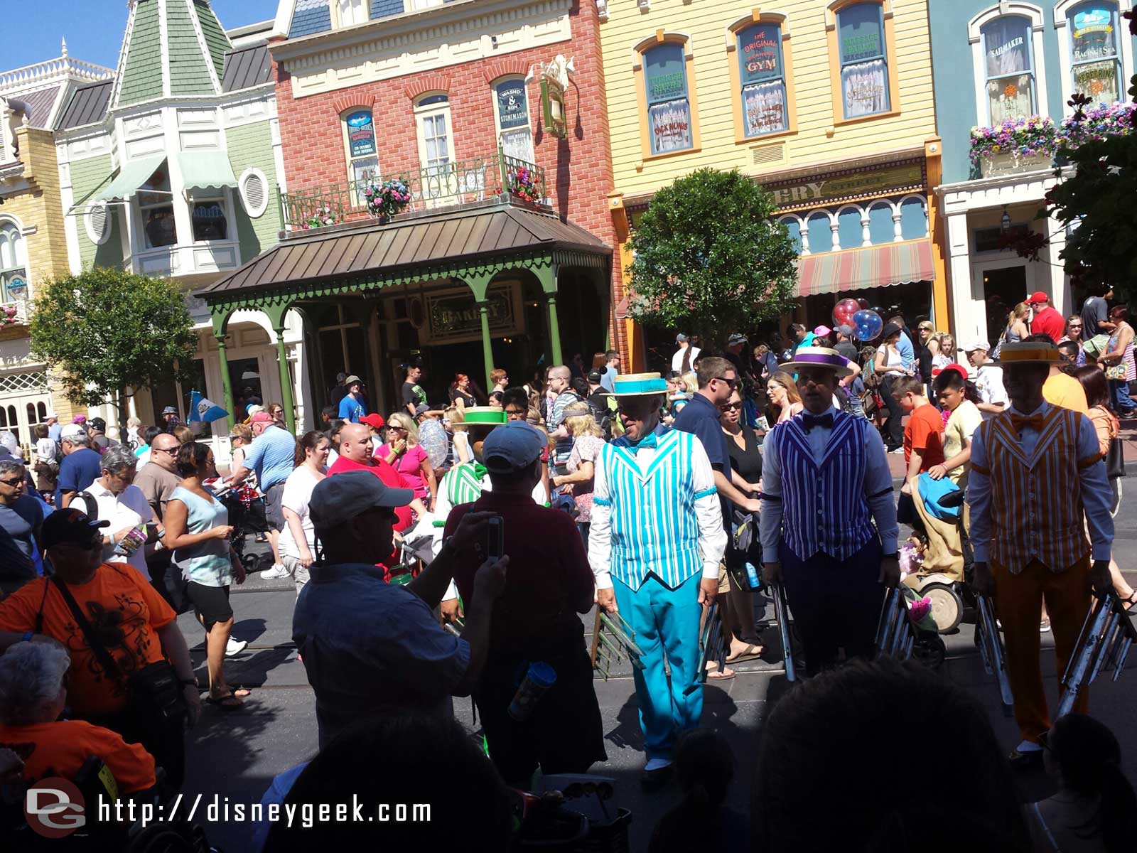 The Dapper Dans performing on Main Street