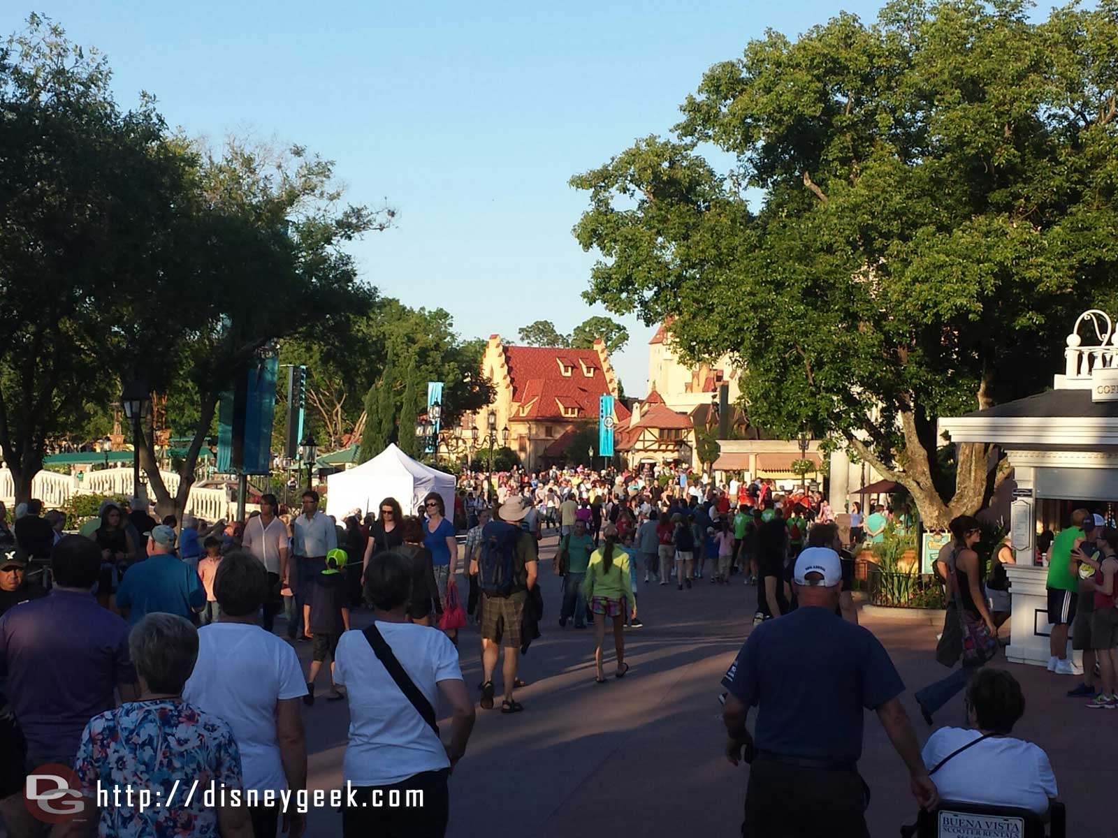 World Showcase was busy this evening