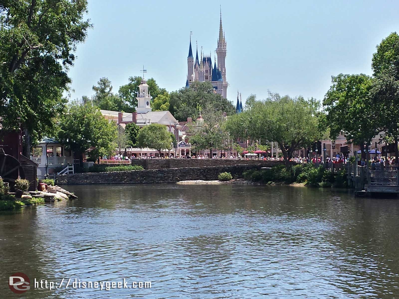 Cinderella Castle beyond the Rivers of America
